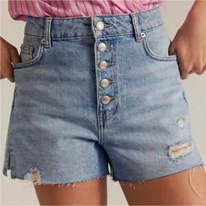 Free people we the free Angelo mid thigh denim shorts sz 26